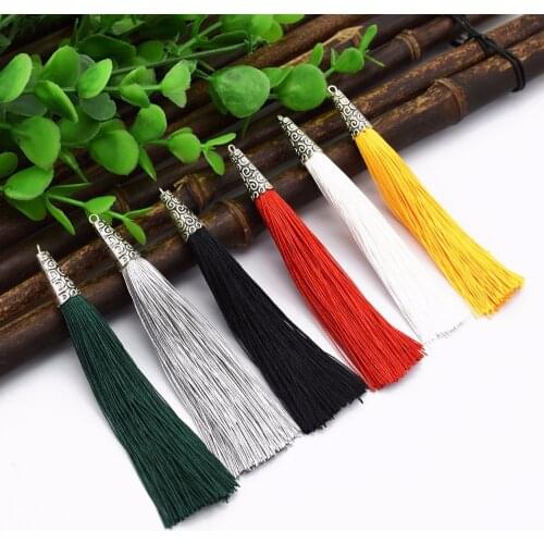 10Pcs/lot Gypsy Indian Mixed Cotton Silk Thread Brush for Earrings Charm Pendant Satin Tassels for Diy Jewelry Making Materials