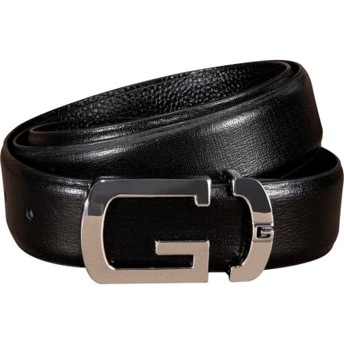 New Fashion Mens Belt Smooth Buckle Belts Designer Metal Black 100% Causal Cowskin Leather Belt for Man Adult 130cm BK-0007