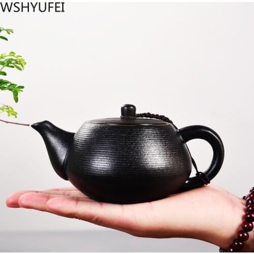 New style Black ceramic Teapot Anti-scalding heat-resistant filter Tea set tea set teapot Household drinking utensils WSHYUFEI