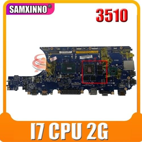 Original Laptop motherboard For DELL Precision 3510 I7 ADP80 LA-C841P 216-0866020 2G Mainboard