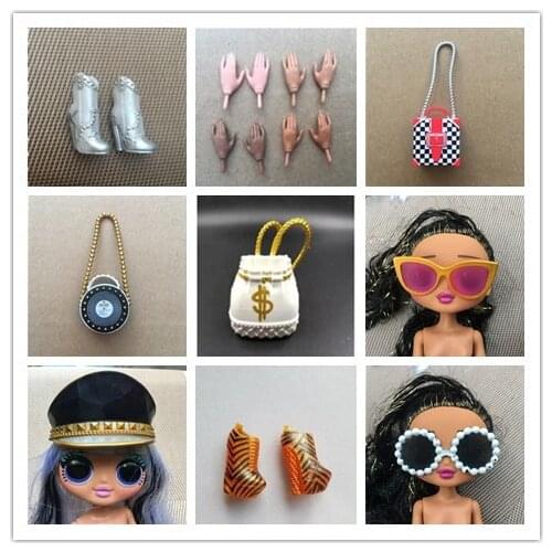 Original Big Sister Doll Accessories LOLS Girl Dolls Bags Glasses Boots Clothes DIY Dressing Toy Parts