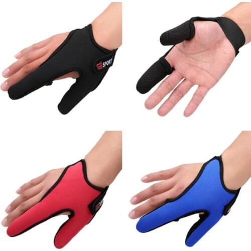 Fishing Gloves 2 Fingers Outdoor Breathable Fishing Gloves Wearable Anti-Slip Thumb And Index Finger Gloves Fishing Finger