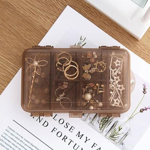 Plastic 10Slots Jewelry Box Case Craft Organizer carrying cases Storage Beads jewelry finding boxes Pill Cases Storage Box