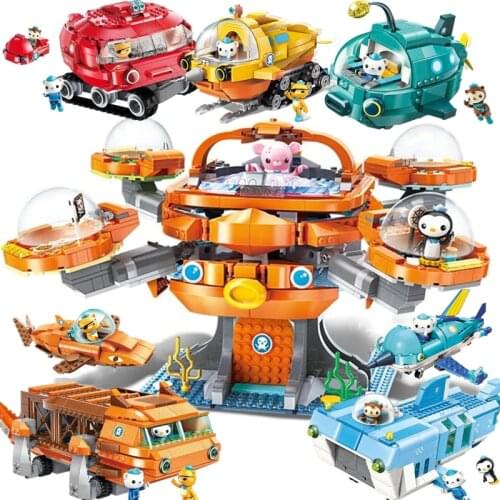 ENLIGHTEN Ideas City The Octopus Octopod Octonauts doctor Cartoon Building Blocks Model Sets Kids kits