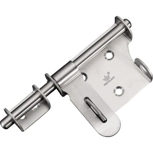 Stainless steel anti-theft door left and right bolts bolts with locks heavy door bolts gate lock bolts wholesale