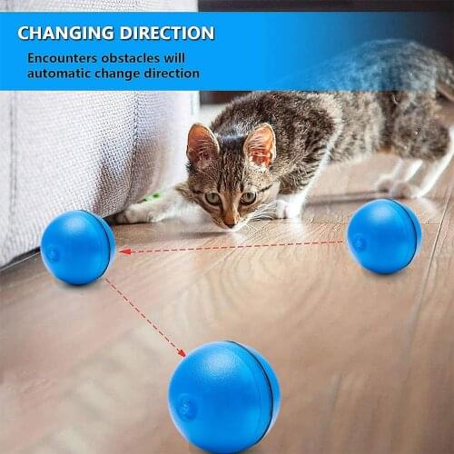 LED light Auto Rolling Ball Electric Cat Toy pet Luminous Jumping Chasing Ball Dog Funny Toy Pet Products