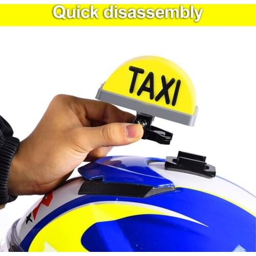 LED TAXI Sign Light Helmet USB Rechargeable Indicator Kit For Motorcycle Tricycles USB With Switch Suction Beacon Signal