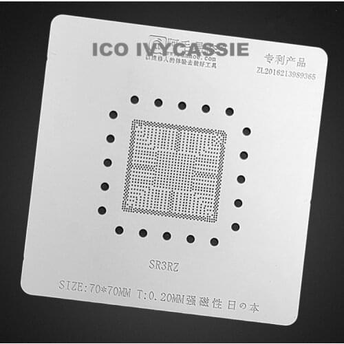 SR3RZ Notebook BGA Stencil Reballing IC Pins Soldering Tin Plant Net Heating Template 0.20mm Thickness AMAOE Anti Drum-up