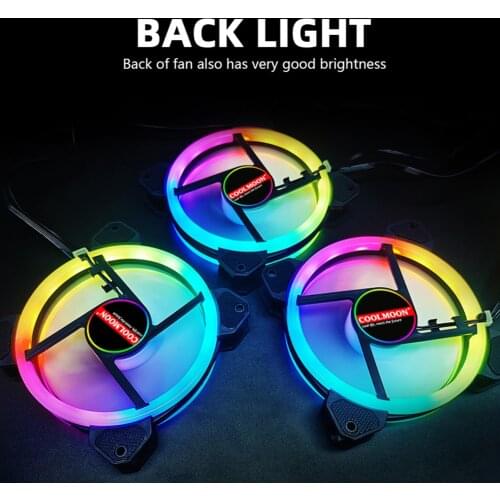 Video Graphics Card Water Cooler Radiator 12cm Small 6 Pin RGB PC Case Cooling Fan Cooler with Controller Kit