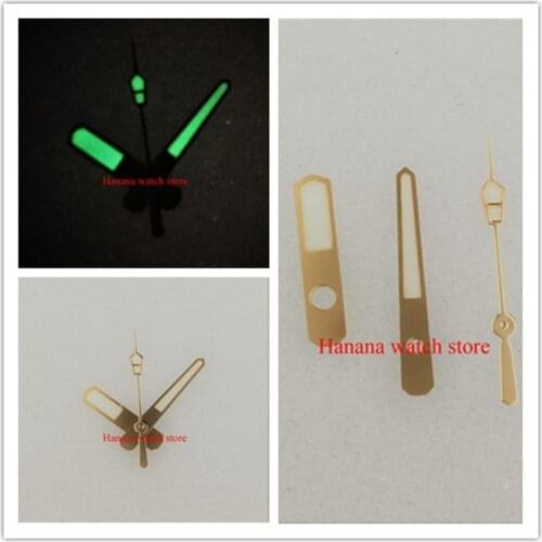 Suitable for NH35 NH36 7S26 movement C3 green luminous gold pointer