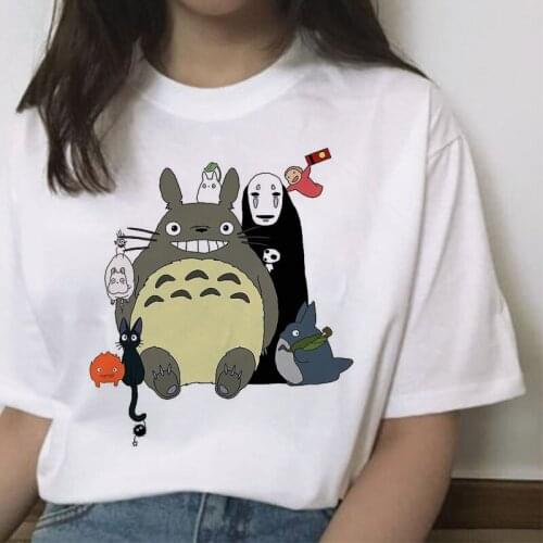 Spirited Away totoro t shirt femme Japanese cartoon tshirt women harajuku Miyazaki Hayao Anime clothes female tops t-shirt