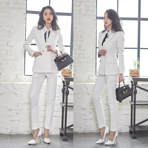 Ladies suits autumn and winter new fashion slim slimming Korean professional suit trousers two sets of temperament leisure