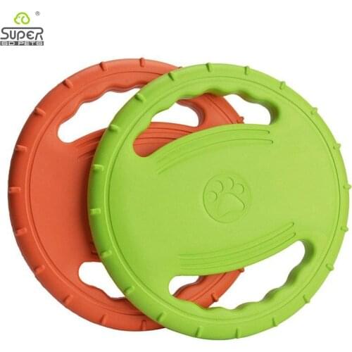 1PC Dog Flying Disc Interactive Rubber Dog Toys Soft Floating Dog Catcher Toy for Pet Training & Chewing