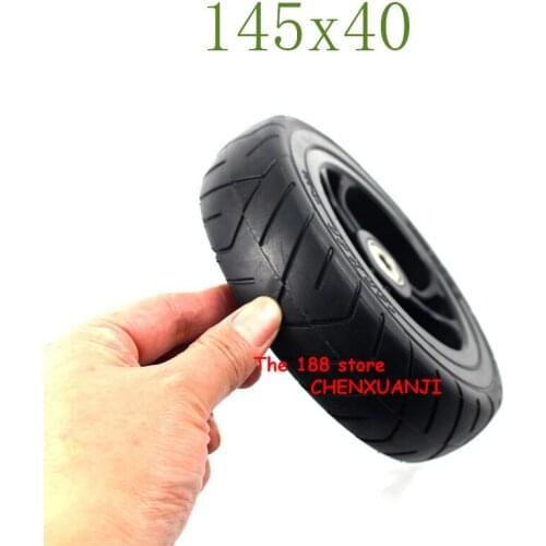 145x40 solid tyre with plastic hub 6 inch airless wheel for electric skateboard longboard with wheel pulley 145x40 tire