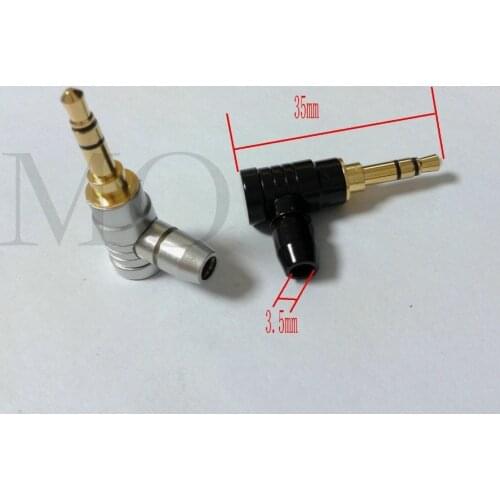 20pcs copper 1/8 "3.5mm Stereo Angled Male Plug Solder Jack Audio adapter DIY