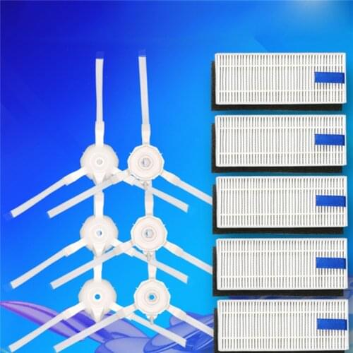 5pcs Filter Screen + 6pcs Side Brush Kit for 360 S6 Sweeping Robot Vacuum Cleaner Replacement Filter Screens Set