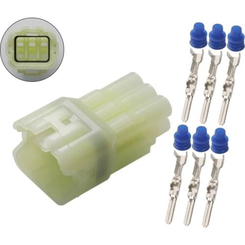 5pcs/lot Sumitomo 6 Pin HM 090 Male Motorcycle Connector 6187-6801 Electrical Connector Socket Housing Plug For Toyota