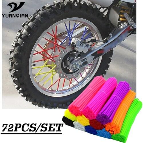 72 pcs Universal Moto Dirt Bike Enduro Off Road Wheel RIM Spoke Skins covers for Suzuki VanVan 200 DR200SE DR650S DR200S RM250