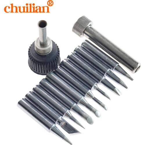 11 pcs /lot 900M-T Lead-free Iron Tip For 936 SAIKE ATTEN AOYUE KADA YIHUA Soldering Rework Station Solder