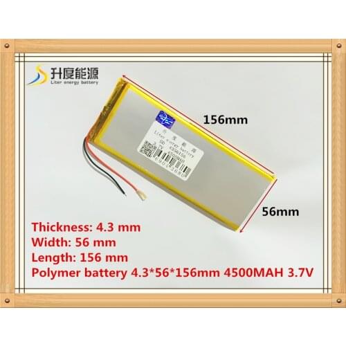The tablet battery 3.7V 4500mAH 4356156 Polymer lithium ion / Li-ion battery for tablet pc