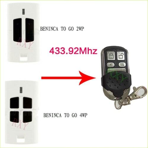 BENINCA TO.GO2WP TO.GO4WP remote control duplicator 433mhz garage door gate remote control BENINCA TO.GO2WP with battery