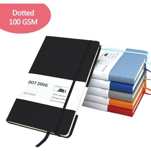 A5 Cloth Cover Dotted Notebook Journal 100 GSM Ivory White Paper Diary Office&School Notepad Supplies Stationery