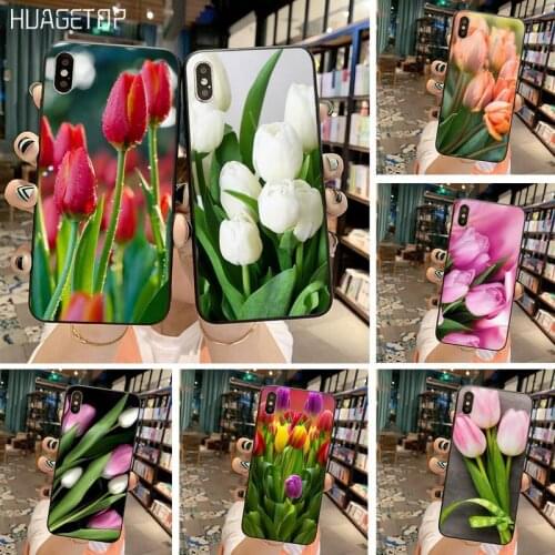 HUAGETOP Tulips Flower Spring Shell Phone Case for iPhone 11 pro XS MAX 8 7 6 6S Plus X 5S SE 2020 XR case