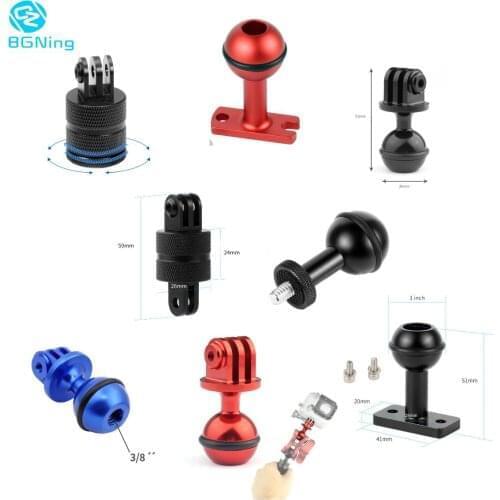 BGNing Camera Ball Head Tripod Handle Braket Mount Adapter Base Clip 360 degree Rotatable for Gopro Hero/YI/EKEN/SJcam Cameras