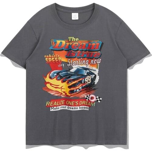 Mens Oversized Tshirts Streetwear Hip Hop Racing Print Gothic Tees Shirts Harajuku Casual Short Sleeve Tops