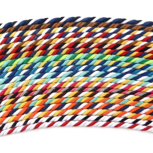5meters 6mm Cotton Rope Craft Decorative Twisted Cord Rope For Handmade Decoration DIY Lanyard Ficelles Couleurs Thread Cord