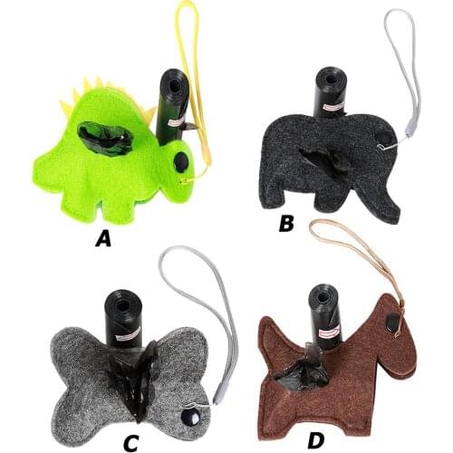 Using Environmental Protection Materials Cute Animal Shape Dog Waste Bags Outdoor Portable Poop Bag Holder Clean Products