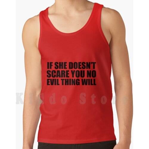 " No Evil Thing Will " tank tops vest 100% Cotton Cruella De Vil 101 Dalmatians