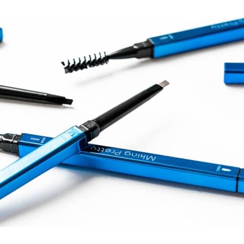 MKING PRETTY Eyebrow Pencil Fine Triangle Waterproof Long Lasting Double Head Eye Brow Pro Women Makeup Tool 5 Colors TSALM1