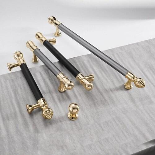 KK&FING New Design Cabinet Handles Nordic Light Luxury Gold Gray Kitchen Cupboard Door Pulls Drawer Knobs Furniture Hardware