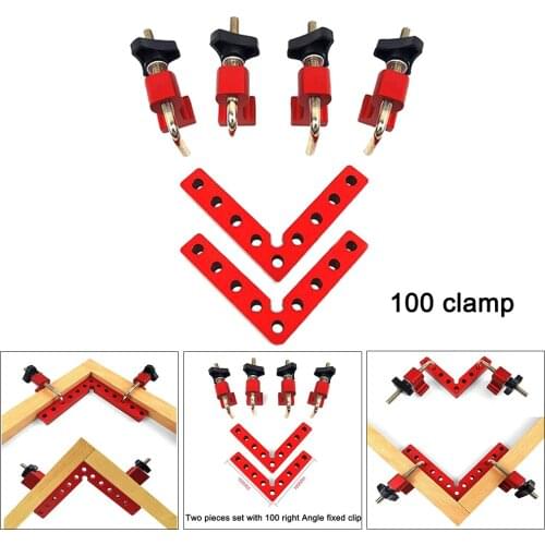 2 Pieces 90 Degree Clamps Positioning Square Right Angle Clamping Tool for Carpenters Woodworking Tool
