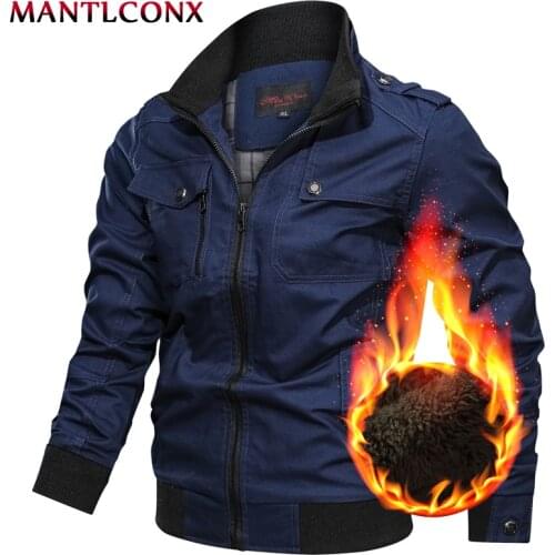 MANTLCONX Newest Men Winter Jacket Warm Cotton Winter Coat Mens Fleece Jacket Parkas Hombre Overcoat Men Winter 2020 Coat Male