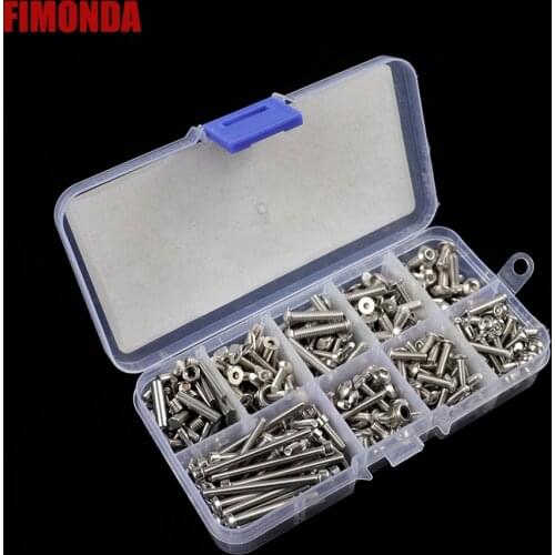 RC Cars 360pcs Stainless Steel Hexagon Socket Head Cap Screws Nut Set M2 M2.5 M3 M4 for 1/8 1/10 Bigfoot TRAXXAS SUMMIT E-REVO