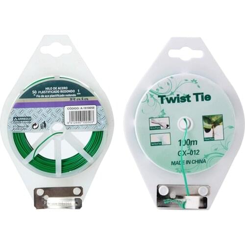 Garbage Bag Garden Plant Green Tie Wire with Cutter Plant Ties