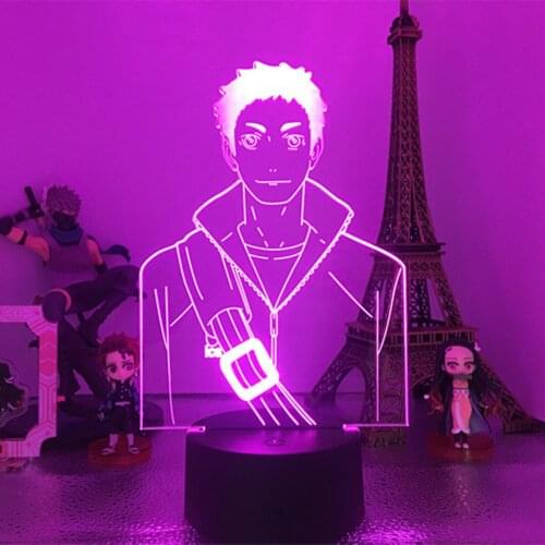 3d Lamp Anime Haikyuu Hinata Shoyo Figure Acrylic Led Night Light for Kids Bedroom Decor Nightlight 3d Illusion Light