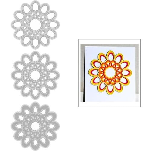 2020 New Sunflower Layering Metal Cutting Dies For DIY Pattern Embossing Cut Making Layered Card Paper and Scrapbooking NO Stamp