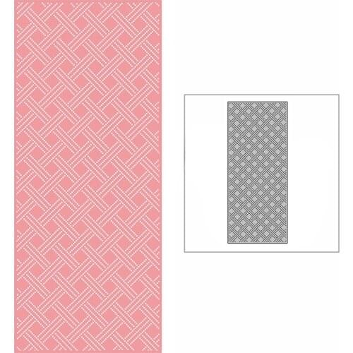New Slim Dotted Woven Net Background Plate 2021 Metal Cutting Dies for DIY Scrapbooking and Card Making Embossing Craft No Stamp