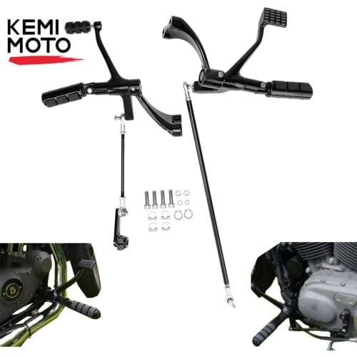 Forward Controls Foot Pegs Levers Iron Foot Peg Footrest Linkages Kit For Sportster XL 883 1200 48 2004-2013 Chrome Black