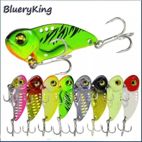 BlueKim 8g/15g/20g Metal JIgging Lures VIB Hard Metal Bait Fishing Jig Lure Sinking Artificial Bait Wobbler Vibrate Pesco