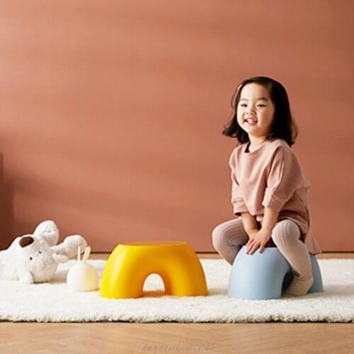 Simple Semi-ring Rainbow Small Bench Home Indoor Chair Children Stool Footboard Furniture Stool Toy Sofa Kids J01 Dropship