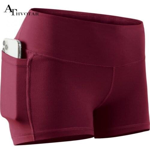 ATHVOTAR Summer Fitness Sport Yoga Shorts Outdoors Women Sport Shorts Sexy Training Jogging Gym Tummy Control Fitness Shorts