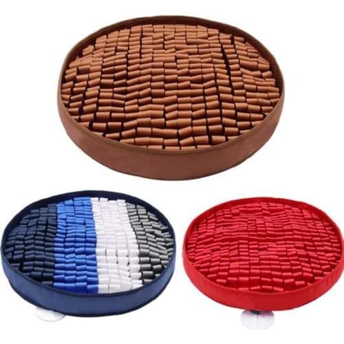 Pet Dog Snuffle Mat Nose Smell Training Sniffing Pad Slow Feeding Bowl Round Food Dispenser Carpet Hide Snack 50x50cm