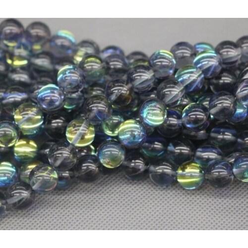 CT Flash Shimmer Round Matte Fiery Shining Glistening Light Crystal Loose Strand Beads for Bracelet Necklace DIY Jewelry Making