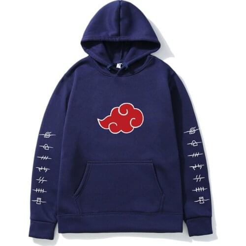 Japanese anime Akatsuki Cloud Symbols printed mens hooded sweatshirt sweatshirt men and women hooded sweatshirt pullover