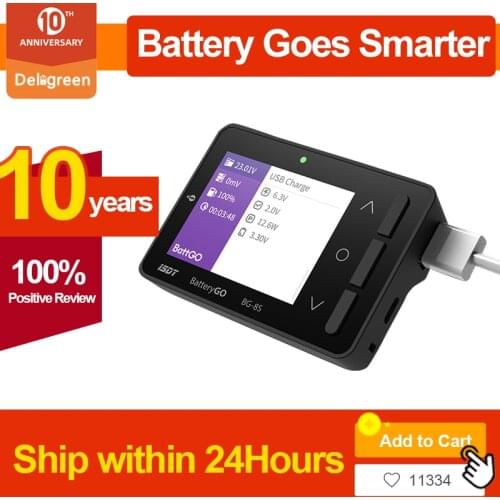 BG-8S Smart Battery Checker Quick Charge Function Balancer Receiver Signal Tester ameter volt meter IT60i connector 12V 24V 36V