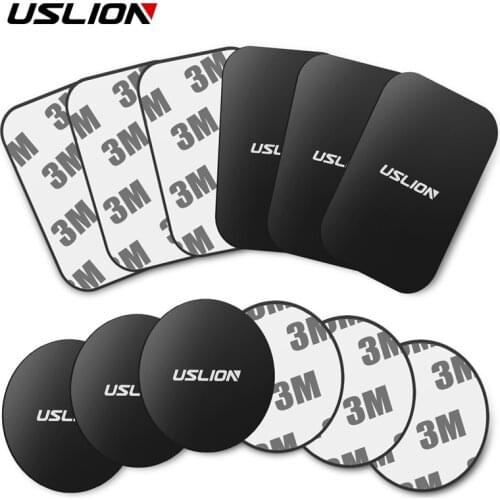 USLION Universal Metal Plate Disk iron Sheet Sticker for Magnet Car Mobile Phone Holder Stand Mount 1pc/2pcs/4pcs/6pcs